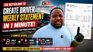 Here’s a Better Way to Create Your Driver Weekly Statemen Carrierspay Driver App Full Walkthrough Dispatch Loads Statements Chat More