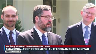 Ernesto Araújo E Eduardo Bolsonaro Conversam Com Donald Trump