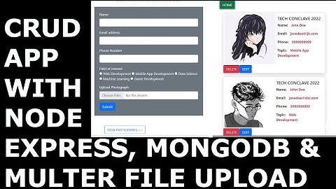CRUD application using NodeJS, Express, MongoDB and Multer file upload.
