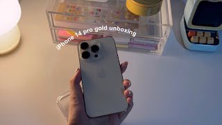 iphone 14 pro (gold) unboxing