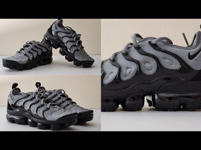 Nike Air VaporMax Plus Black and Grey Unboxing - YouTube