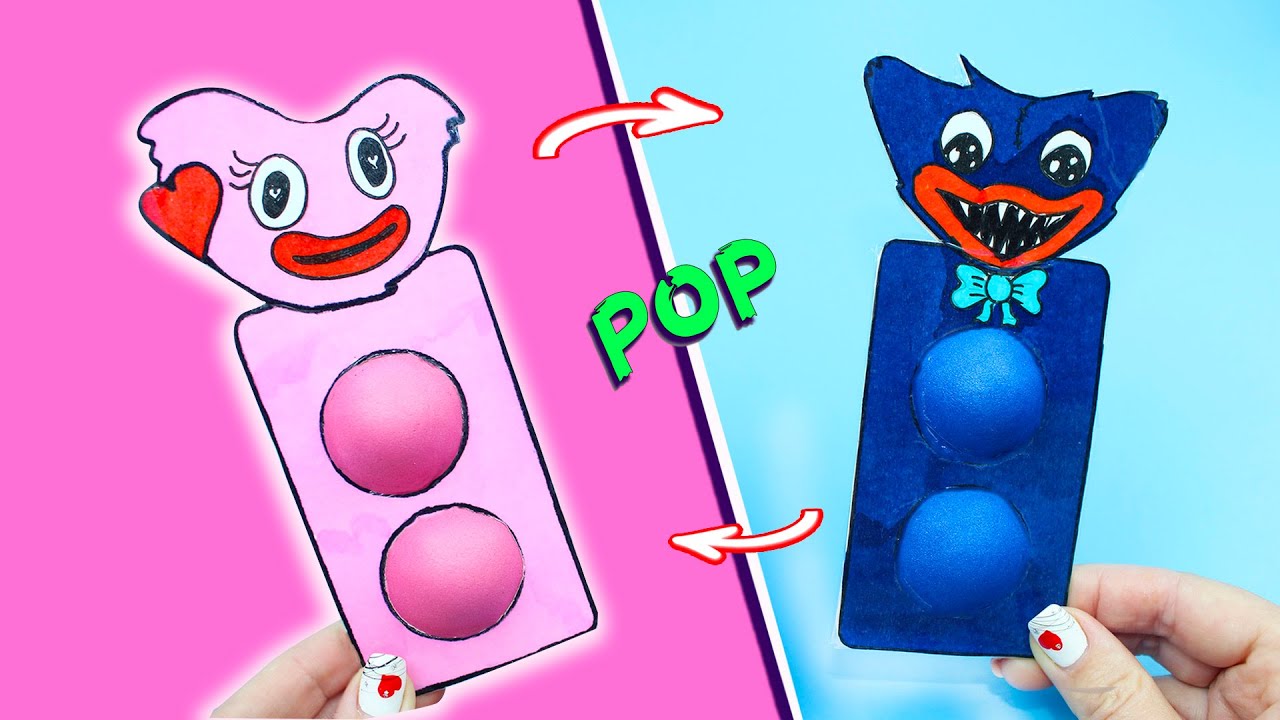 Huggy Wuggy y Kissi Missy hazlo estallar/ 팝잇 피젯토이 만들기