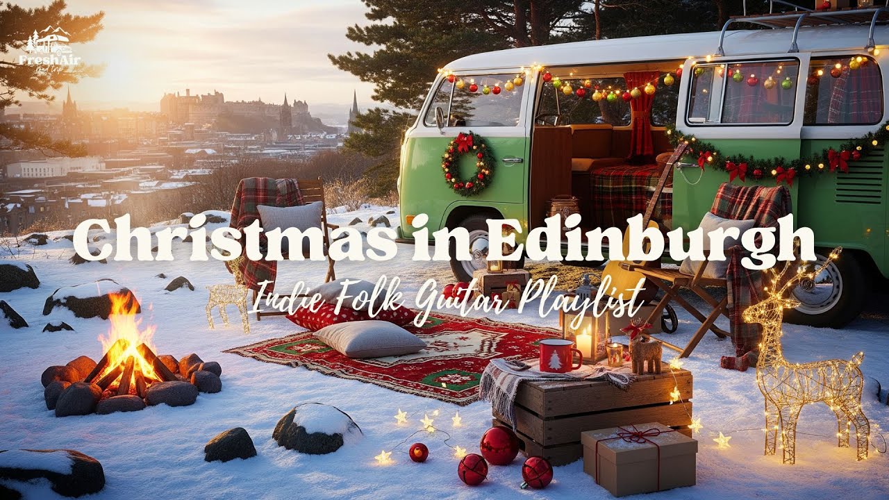 Christmas Walk in Edinburgh 🎄 Indie Folk Guitar for Cobblestone Paths and Bells | Festive Playlist