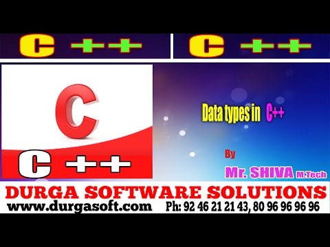 C language I  Data types in   C++ by Shiva