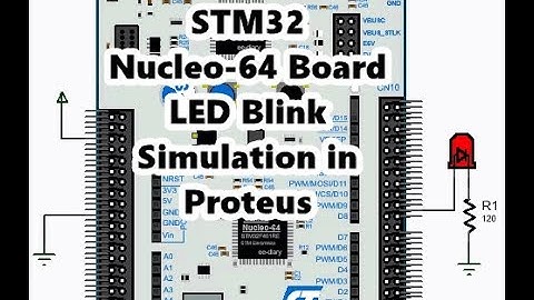 STM32 Nucleo-64 Board LED Blink Simulation in Proteus