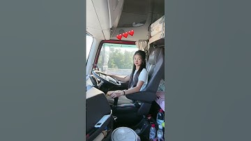 Nữ tài xế sinh năm 1998 xinh đẹp mà lái xe to quá #nutaixe #automobile #xetaitrung #femaledriver