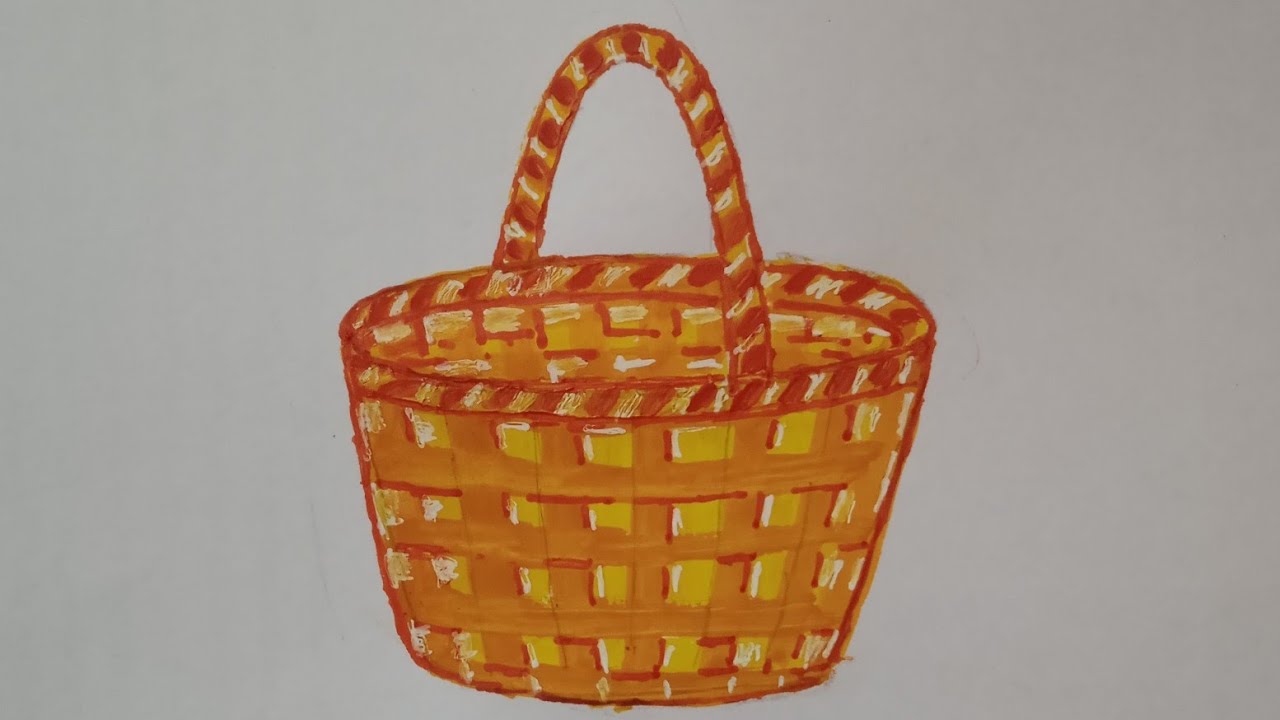 How To Draw A Bamboo Basket? Bamboo Crafts YouTube