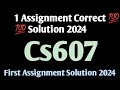 CS 607 first assignment solution 2024||cs607 1 assignment solution 2024||cs607 assignment 2024