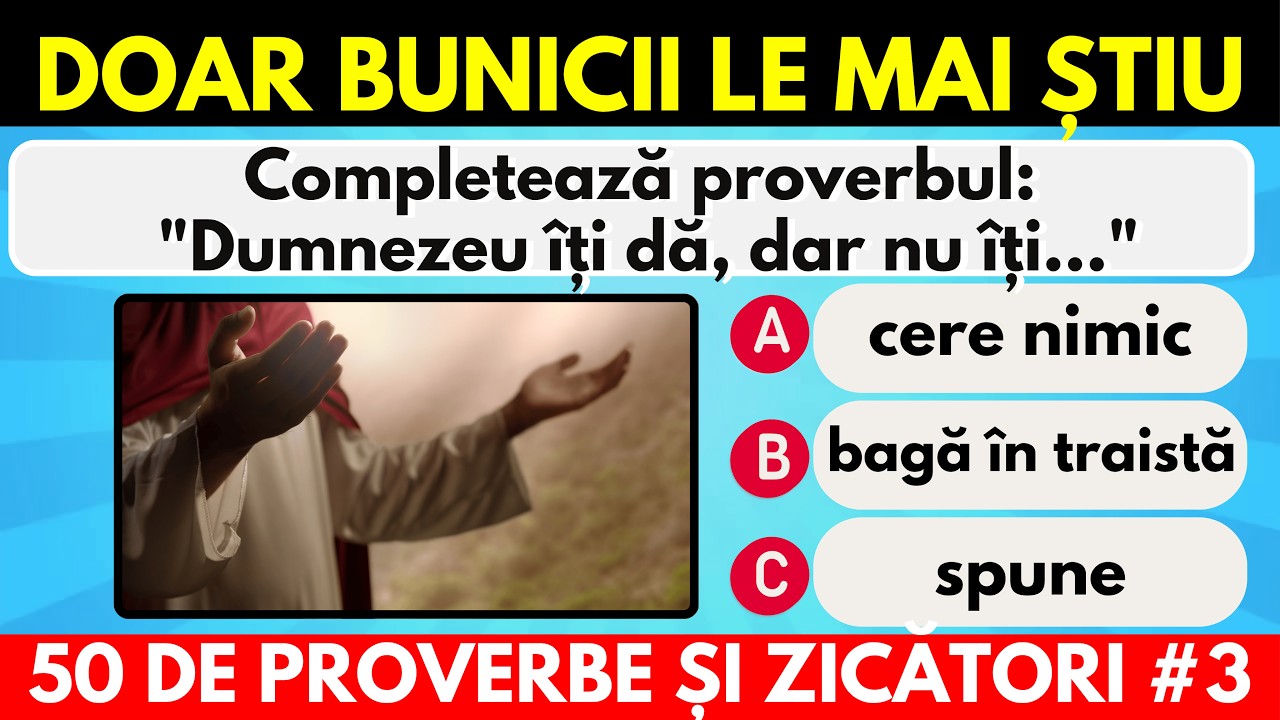 GHICEȘTE PROVERBUL | 50 De Întrebări Și Zicale Românești - Ep 3