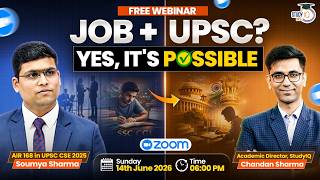 How to Crack UPSC While Working Full-Time? | FREE Webinar | By Chandan Sharma | StudyIQ IAS