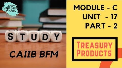 CAIIB  BFM MODULE- C UNIT-17 PART 2 TREASURY PRODUCTS @learninsideout