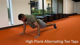 ReadyCoach Demo - High Plank Alternating Toe Taps