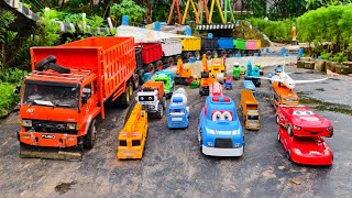 WADIDAU !!! Mobil Truk Tronton Panjang Bongkar Mainan Mobil Mobilan Truk Molen, Truk Pasir, Ambulan