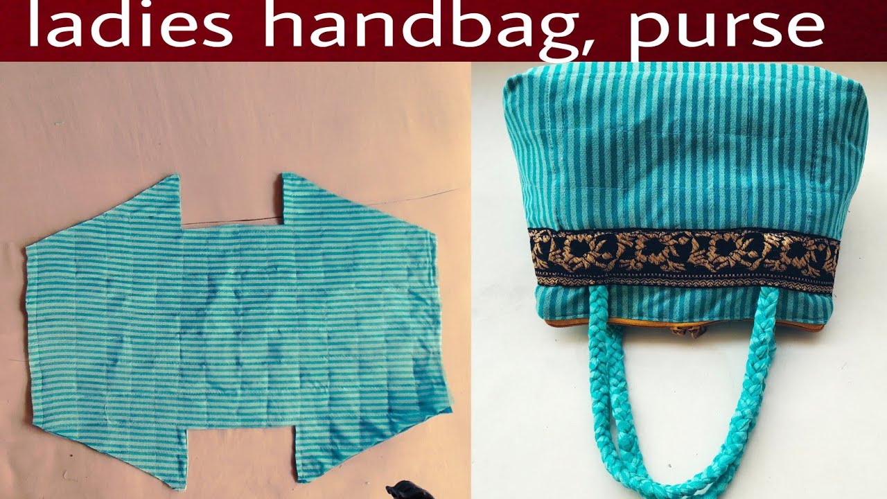 purse making at home with cloth / handbag making at home with cloth / purse  banane ka tarika - YouTube