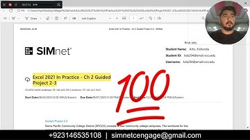 Excel 2021 In Practice - Ch 2 Guided Project 2-3 #ch2guidedproject2-3 #InPractice-Ch2 #simnet