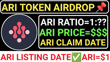📌ARI TOKEN AIRDROP🆕ARI RATIO=1:??🔴ARI PRICE=$1🔥ARI TOKEN CLAIM+LISTING DATE✅