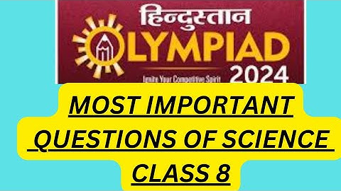 Hindustan Olympiad important questions of science for class 8. #howto #olympiad#scifun4u #2024