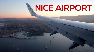 Sunset Landing In Nice, France Handheld Ryanair 737-800