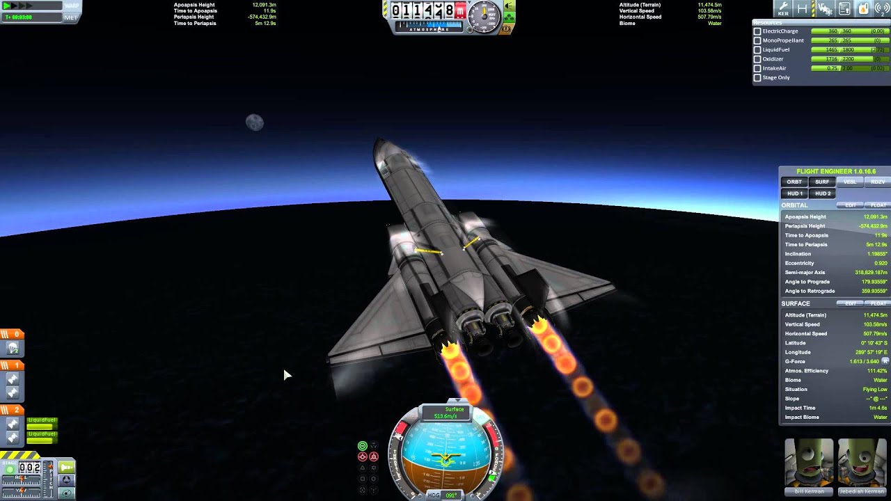 Flying the Spaceplane To Orbit in KSP v1.0.4 YouTube