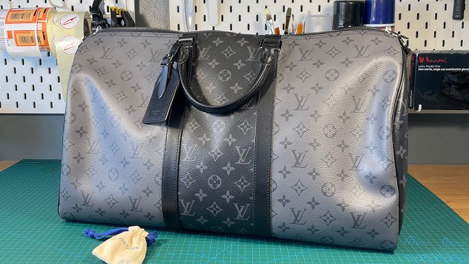 Louis Vuitton Keepall Bandouliere Bag Reverse Monogram Eclipse 50