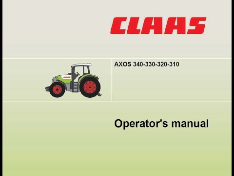 Claas Axos 340  330 320 310 Operator's Manual