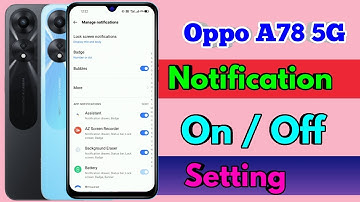 oppo a78 5g notification off setting | oppo a78 5g notification setting