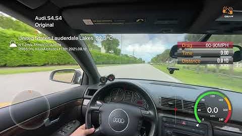 AMTuned Single Turbo B6 S4 4.2L 60-90 on a hot afternoon.