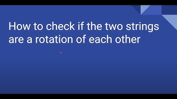 Visual illustration: how to check if the two strings are a rotation of each other