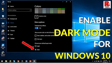 How To Enable Dark Mode For Windows 10