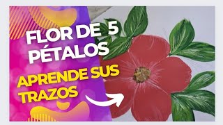 COMO HACER UNA FLOR DE 5 PÉTALOS / HOW TO MAKE A FLOWER WITH 5 PETALS #artecolombiano