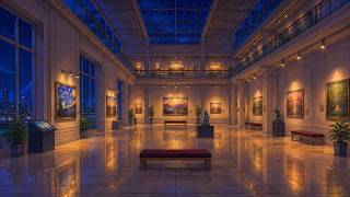 Art Gallery at Night - Slow Quiet Piano for Reflection and Thinking