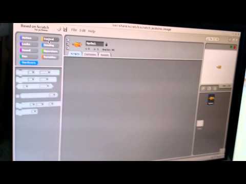 Using button to control LED ( Scratch for pcDuino)