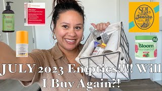 July 2023 Empties! Will I buy again?!