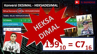 Video Pembelajaran Informatika || Cara Mudah Konversi Heksadesimal - Desimal - Heksadesimal