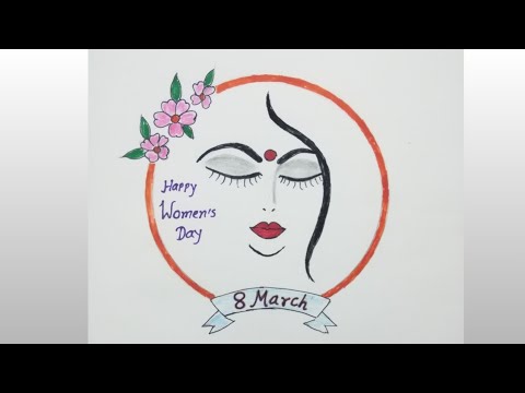 Women's day drawing //women's day special drawing 2021/अंतराष्ट्रीय महिला दिवस पर चित्र बनाना सीखें
