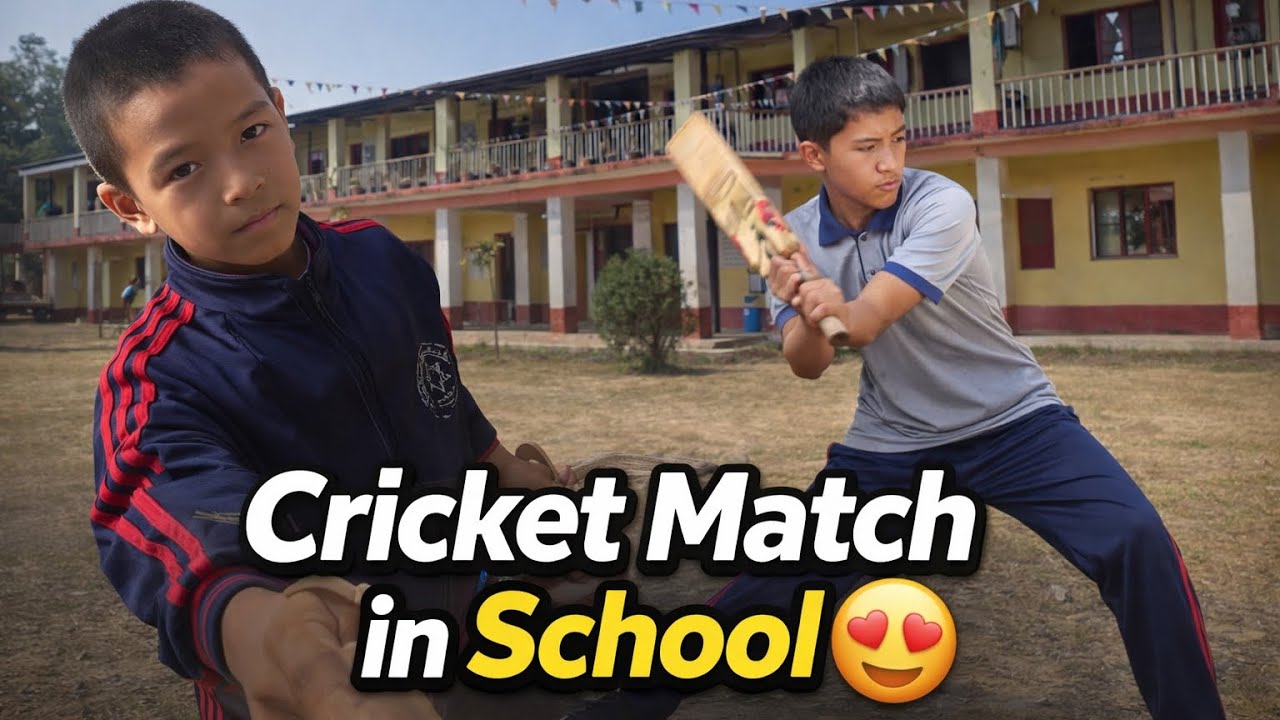 Cricket match in school😍game herna jada ramailo vayo😍❤️
