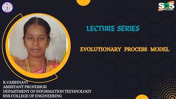 Evolutionary Process I R.Vaishnavi AP/IT | SNS INSTITUTIONS