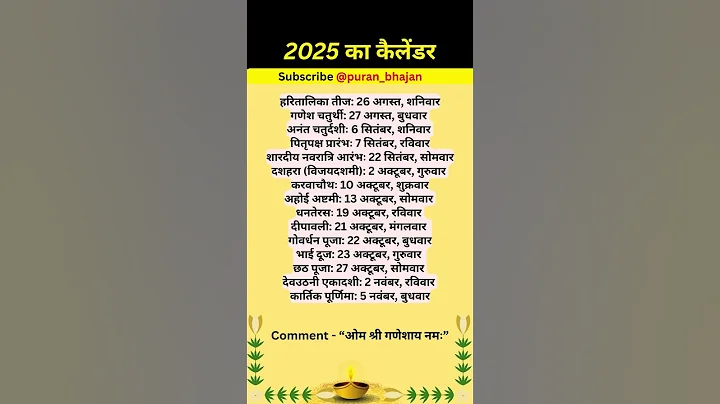 2025 Ke Fast And Festivals Dates 2025 के प्रमुख व्रत त्यौहार 2025 ke vrat tyoharon ki list #2025