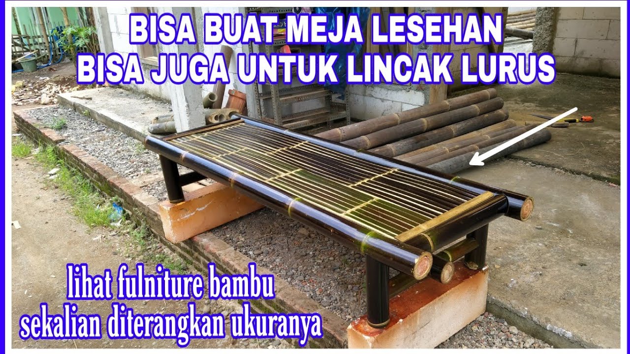  Meja  Lesehan Bambu Bisa Juga Lincak Lurus Bambu Cara  