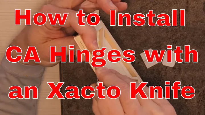 Using an Xacto Knife to Install a CA Hinge - RC Plane Lab
