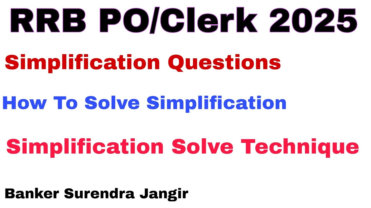 How to Solve Simplification Questions//#Simplifications - YouTube