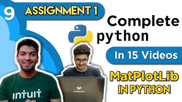 [Part 9] Python in 15 Videos | First assignment using MatPlotLib Library | Hindi Tutorial