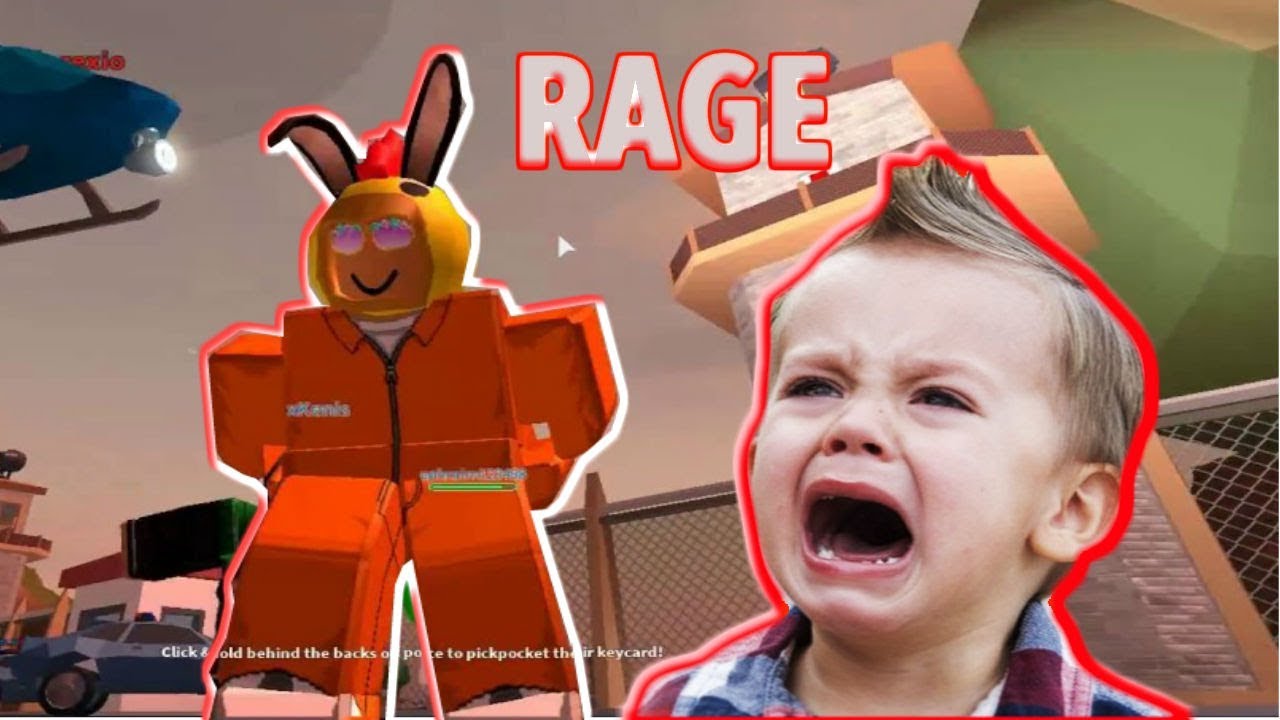 Kid Cries Over Being Arrested In Roblox Jailbreak Rage Youtube - kid rages on roblox