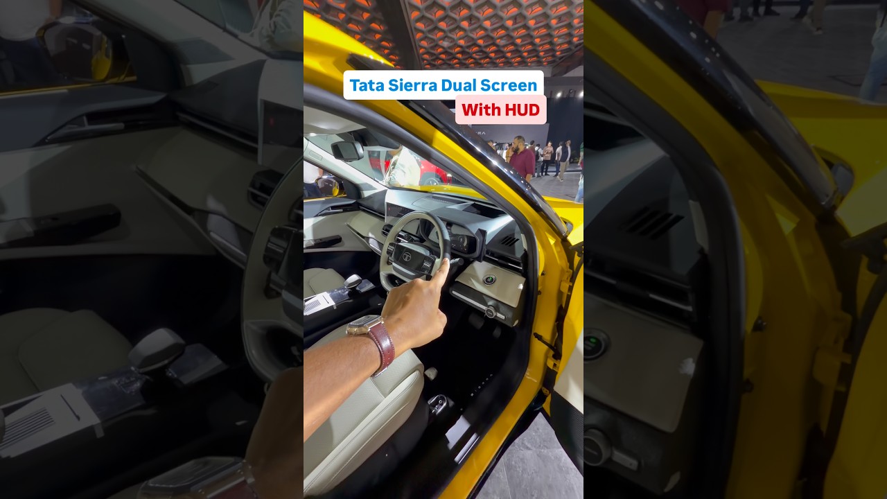 Tata Sierra Accomplished Variant With Dual Screen And HUD