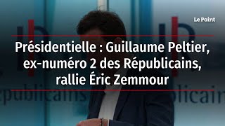 Présidentielle : Guillaume Peltier, ex-numéro 2 des Républicains, rallie Éric Zemmour