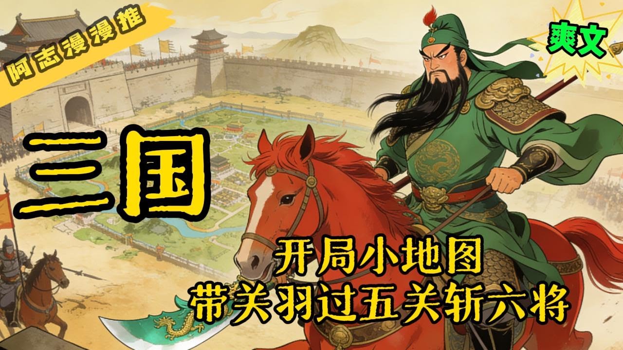 ✨完结文《三国》穿越东汉末年，成为刘备之子，开局成为质子留在许都，只能装傻求生。天授一张小地图，带着关二爷过五关斩六将。  #穿越 #三国志 #有声书 #有声漫画 #一口气看完