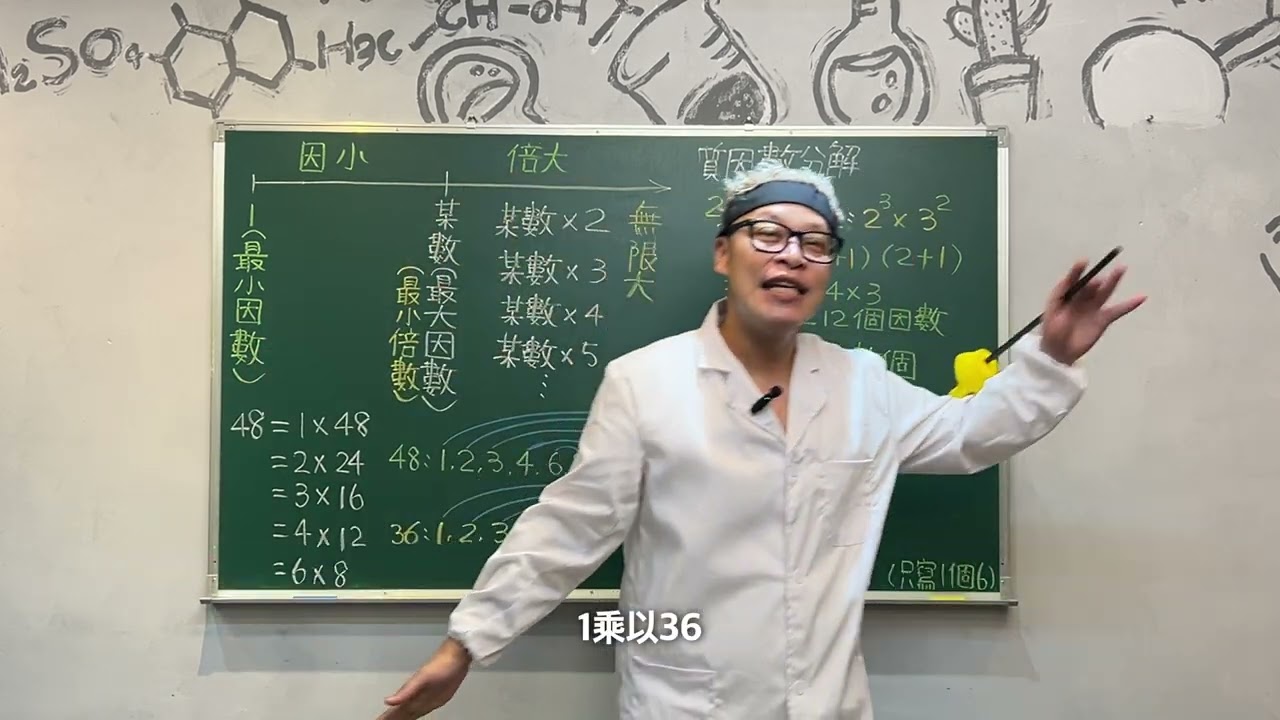 【第二堂:因數倍數質因數】 | 高賽老師數學小學堂 | 國小高年級數學解析 #基礎化學 #必修化學 #高中化學 #國中化學 #國小數學 #高賽老師