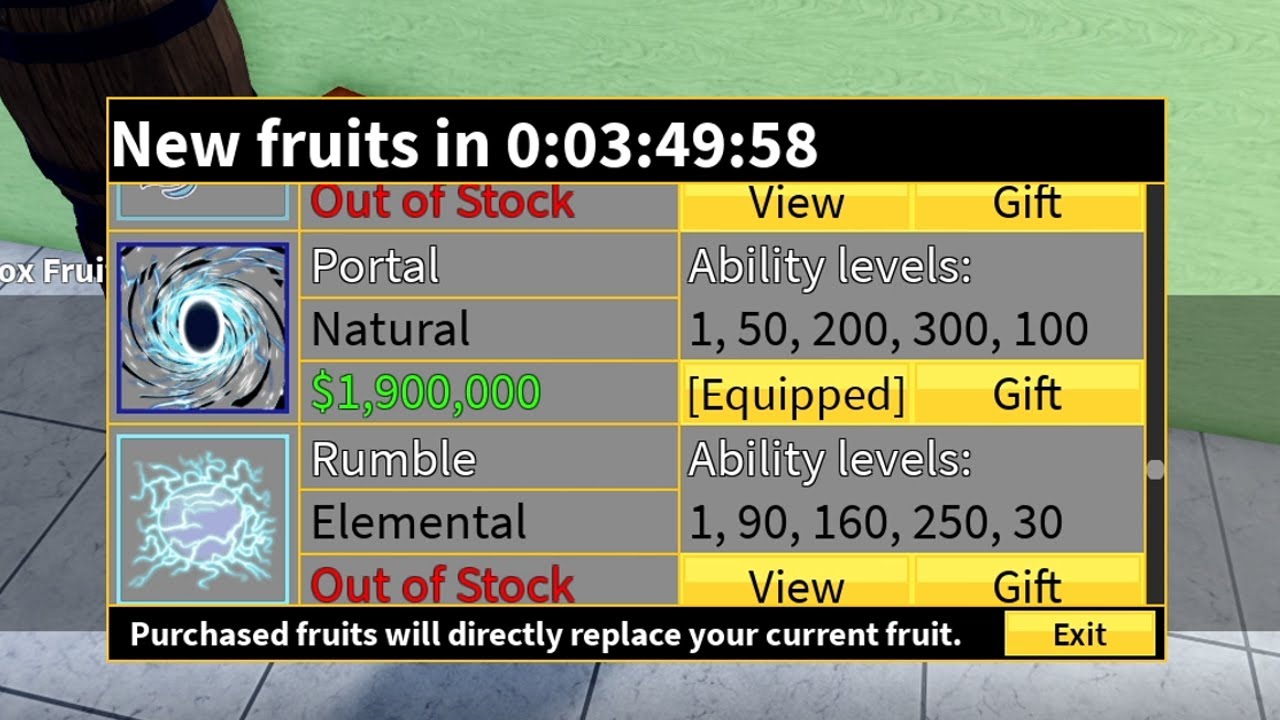 When PORTAL Fruit is Available in Stock🌀 (Blox Fruits) 