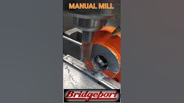 BRIDGEPORT MANUAL MILL- FIXTURE SET UP 3/4" carbide end mill cutter vs a hub