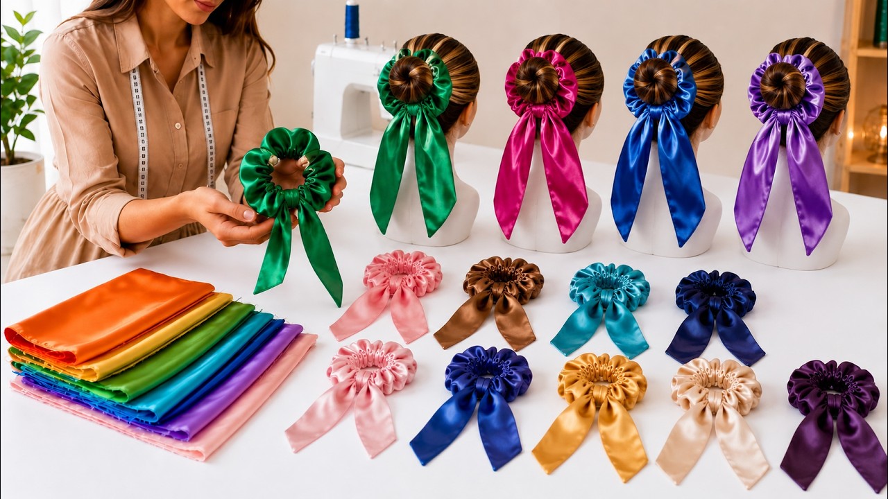 Made 10 Satin Scrunchies in Minutes… and People Wanted More